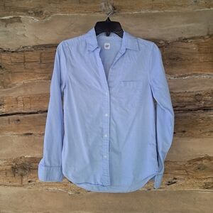 GAP Light Blue Button Down Cotton Shirt Size XS